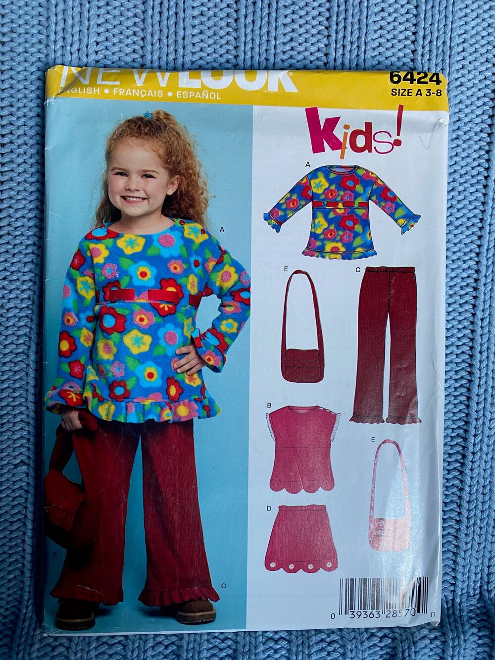 Simplicity sewing pattern  6424 girls tank top pant skirt